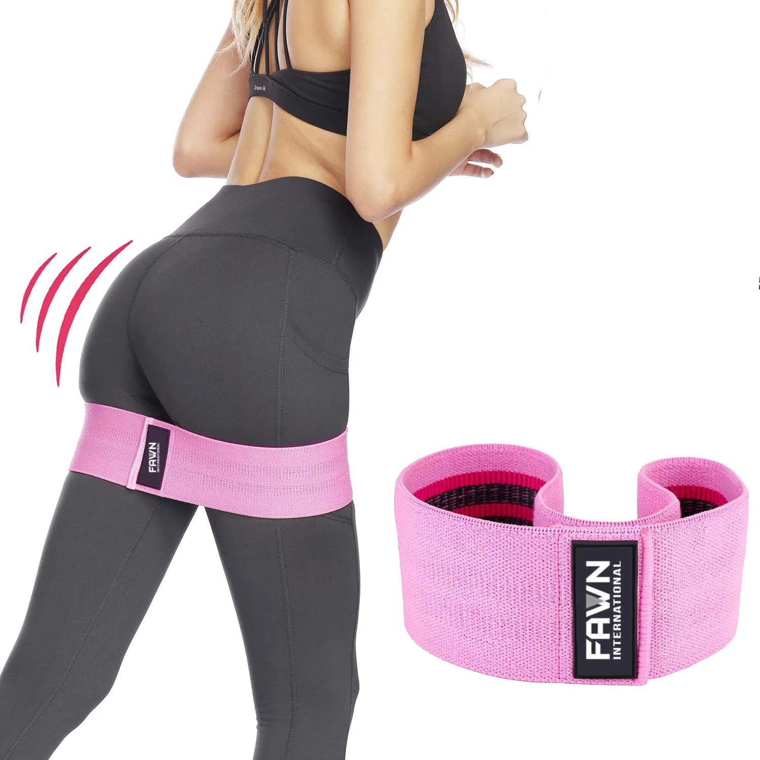 3pcs Hip Circle Loop Resistance Band Workout Exercise for Butt Legs Thigh Set.