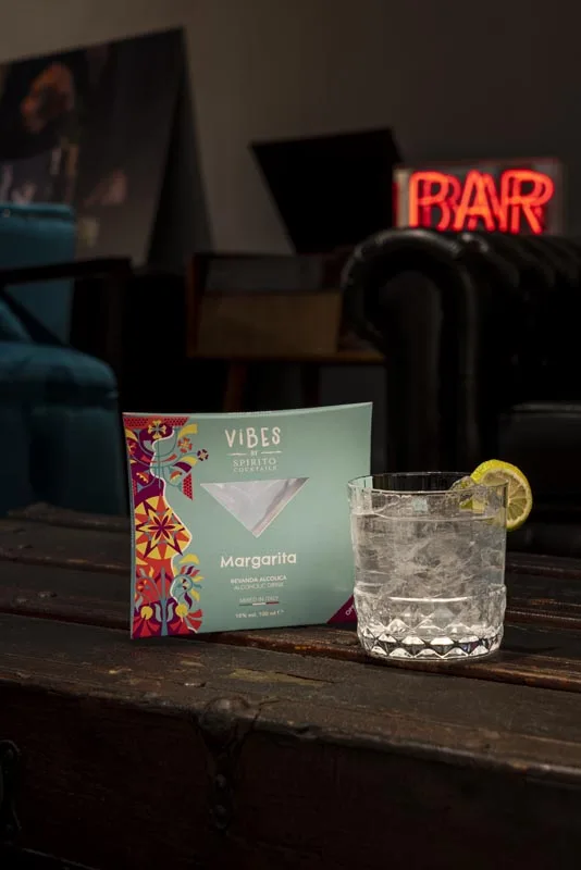 Margarita Ready to Drink top quality cocktail with tequila 18% alcohol with iconic single portion envelope