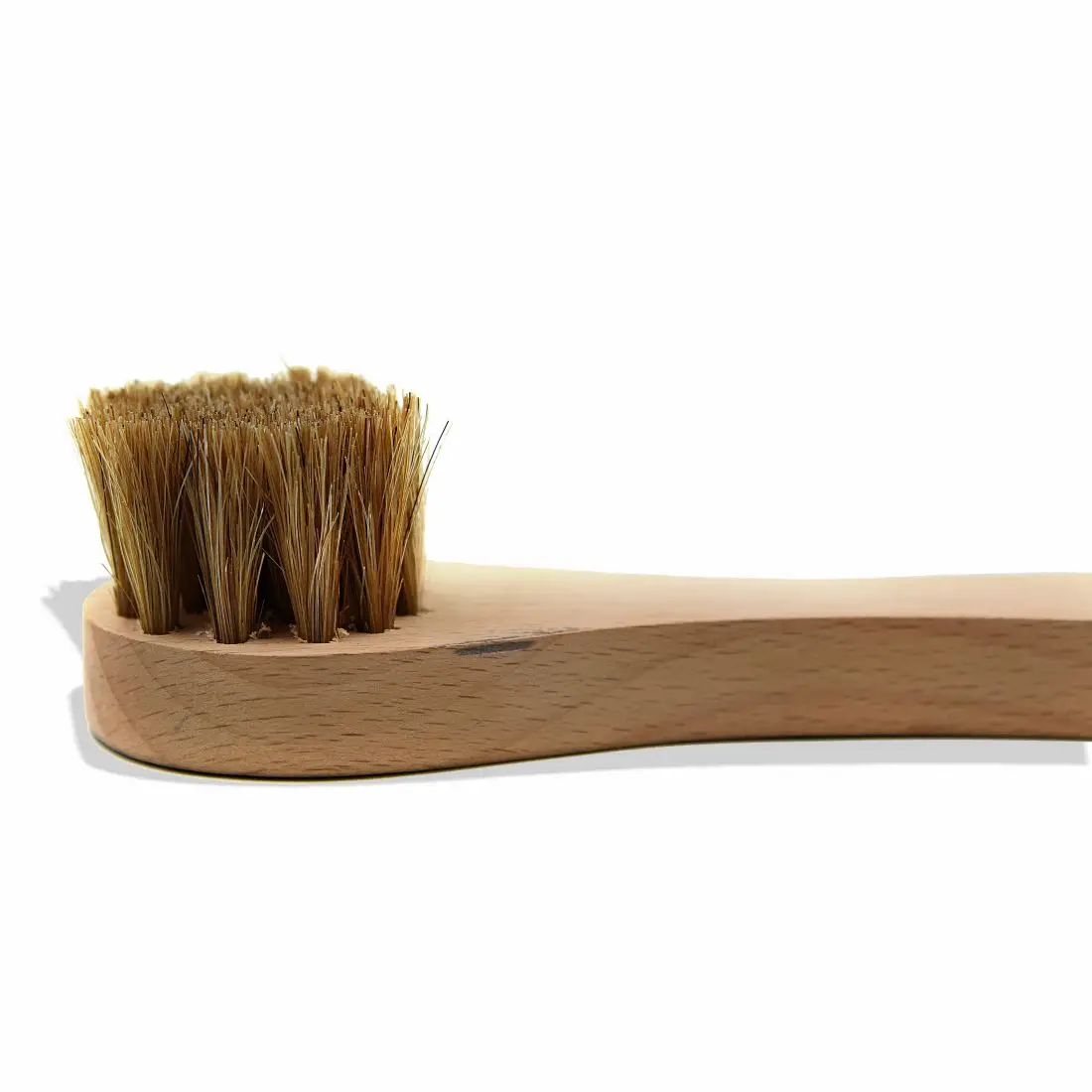 Elevate your shoe game to a new level of shine with our Natural Hair Polish Applicator Brush