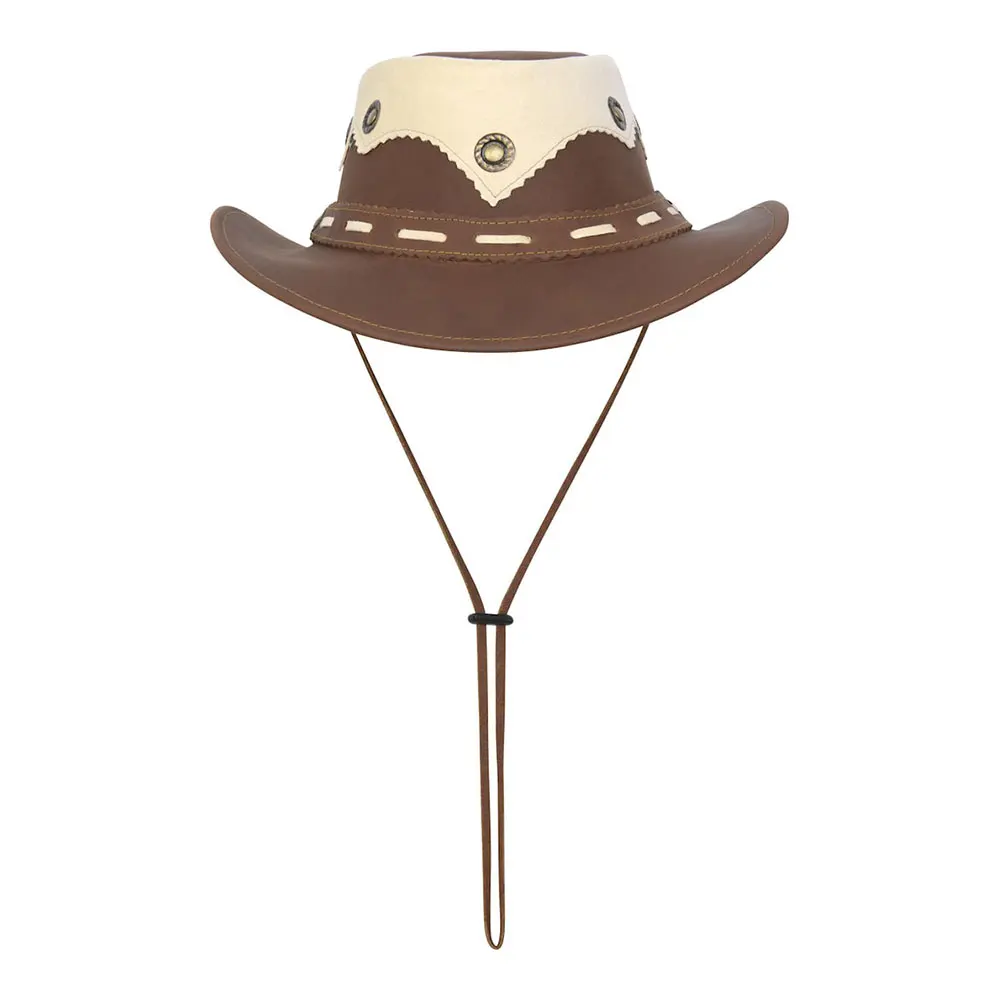 High Quality Men Western Cowboy Hat Faux Leather Gentleman Jazz Vintage Hat Sombrero Spring Autumn Summer Cowboy Hat For Men