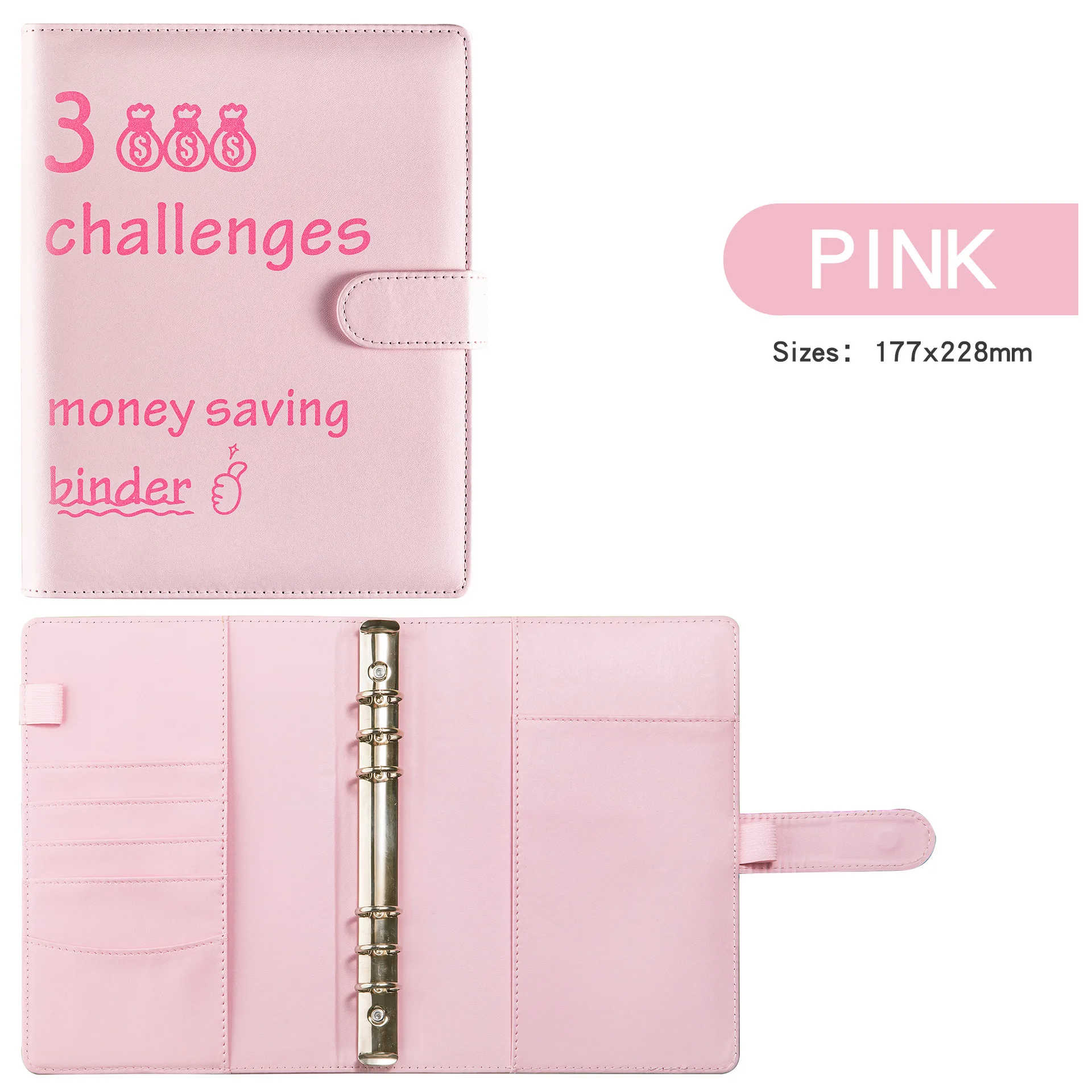 special offer 100 Days Savings Challenges Book A5 Storage Budgeting Binder Money Organizer Cash Envelopes Budget Planner