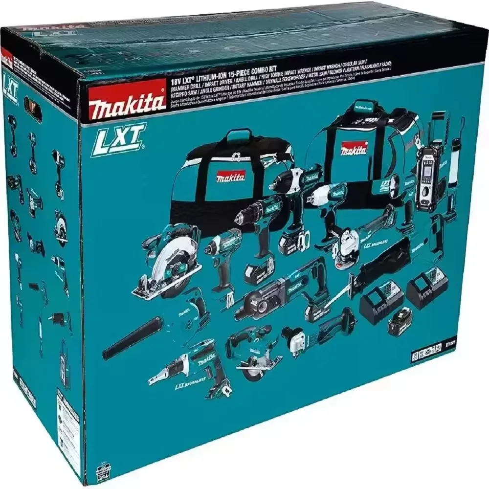 Promo Offer Hot Sales Makitas LXT1500 18-Volt LXT Lithium-Ion Cordless 15-Piece Combo Kit