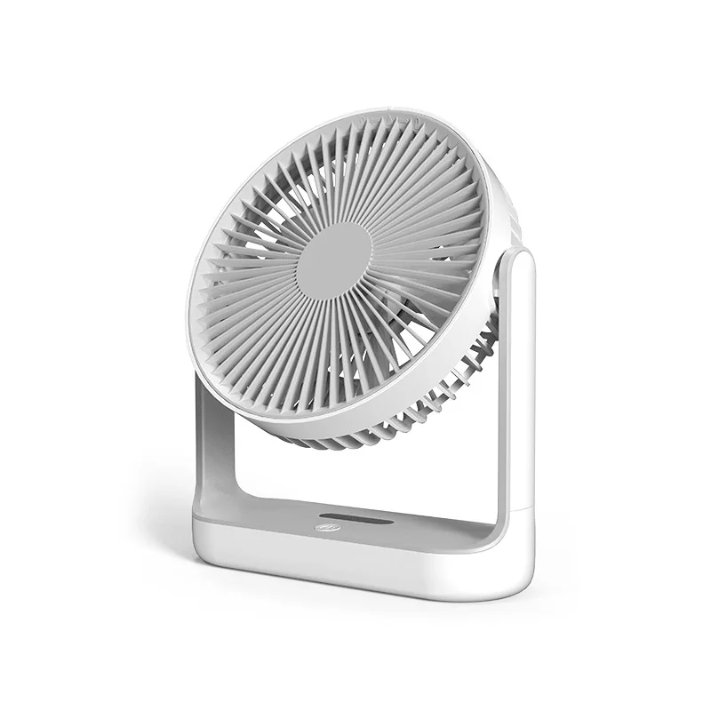 2022 New Fan Portable Wireless Usb Batteries Air Cooling Fan 7 Pcs ABS Blades Rechargeable LED Fan Table Plastic 5W Button 3-5H
