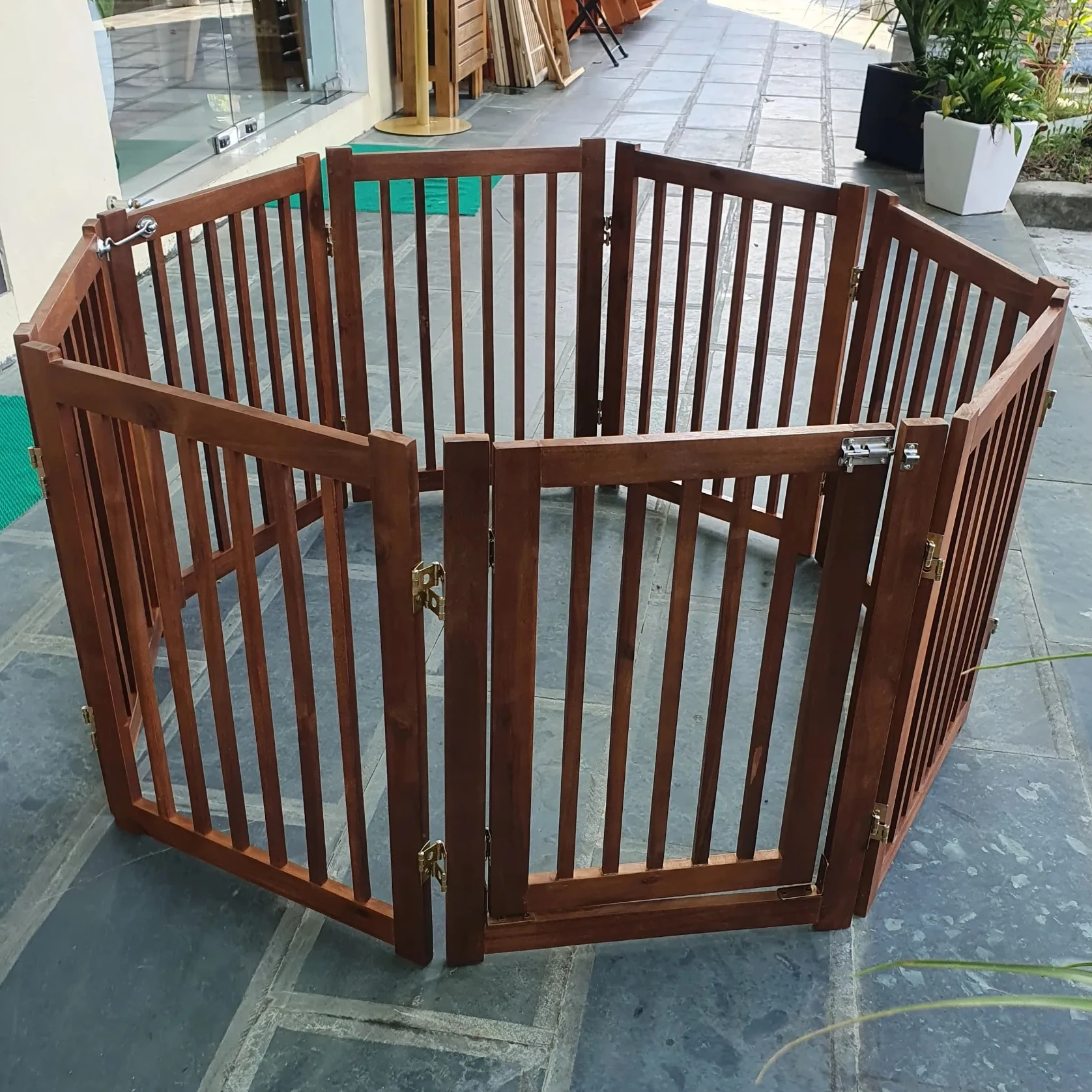 Cheap Price Wooden Pet Gate Acacia Wood  from Vietnam Manufacturer Durable update 13 Dec 23 v4