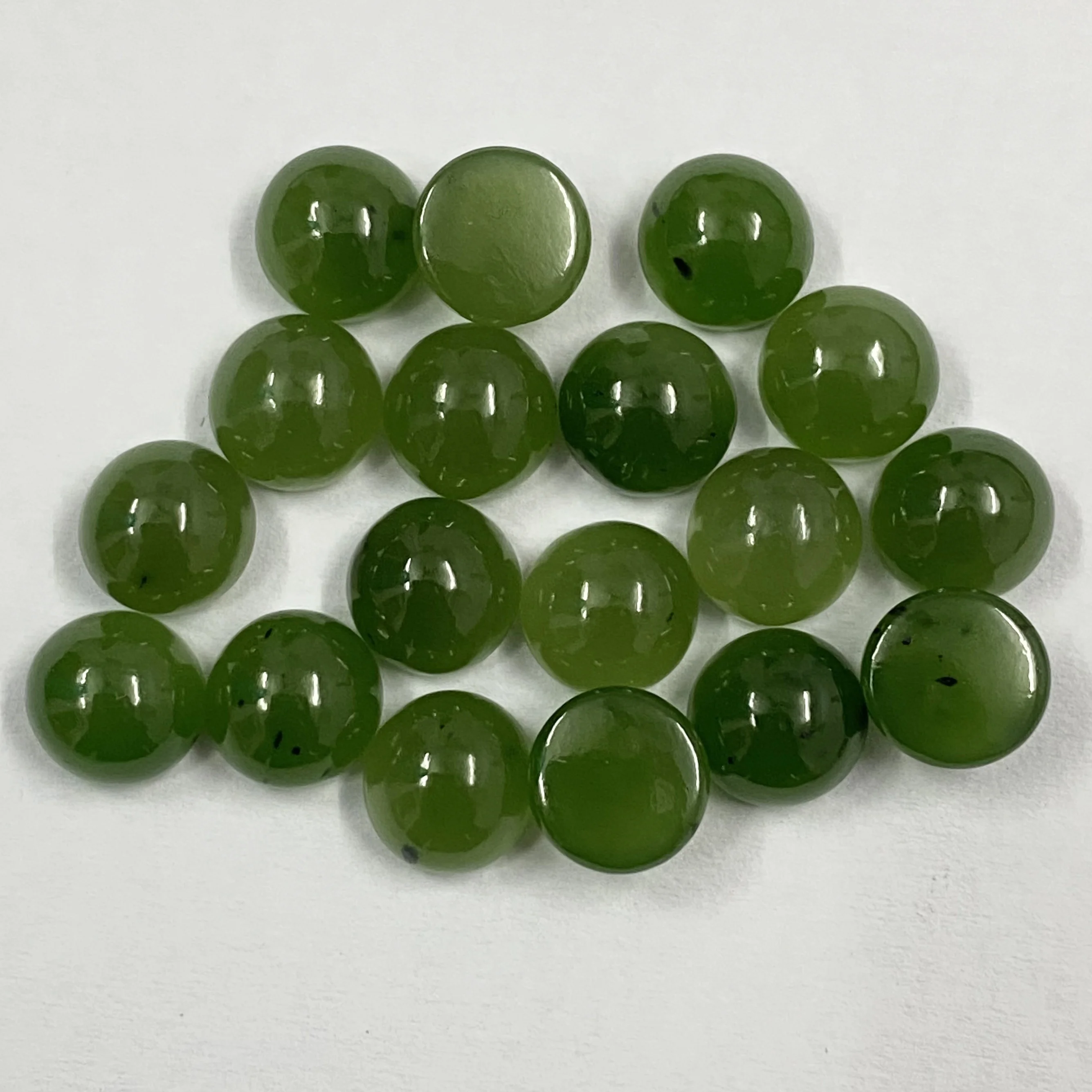 Wholesale Price Super Fine Quality 10mm Natural Nephrite Jade Round Cabochons Loose Gemstones From Verified Supplier