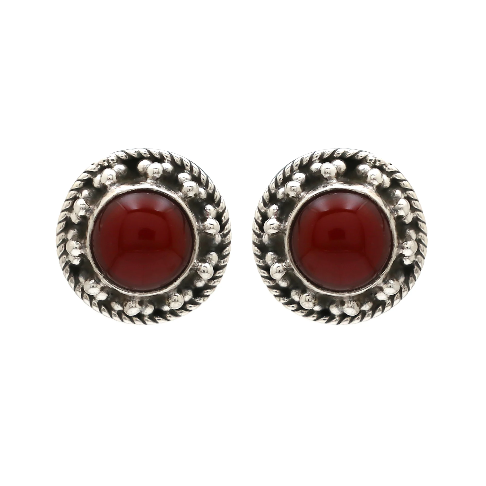 Natural Gemstone 925 Sterling Silver Party Wear Stud Earrings Bohemian Jewelry Latest Design One OF A Kind Jewellery