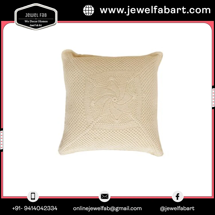 Best Quality Bohemian Home Decorative Hand Crocheted Wool Pillow Case Handmade Macrame Pillow Cushion Cover Luxury Custom Logo