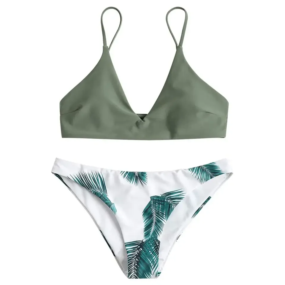 Best Selling Girls Bikini Sets In Custom Colors Polyester Made Wholesale Beach Swimming Suits With Custom Logo