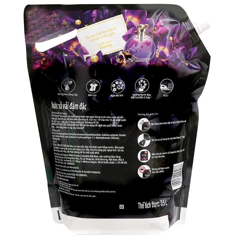 Dow-ny fabric softener with mysterious fragrance in 3.5L bag