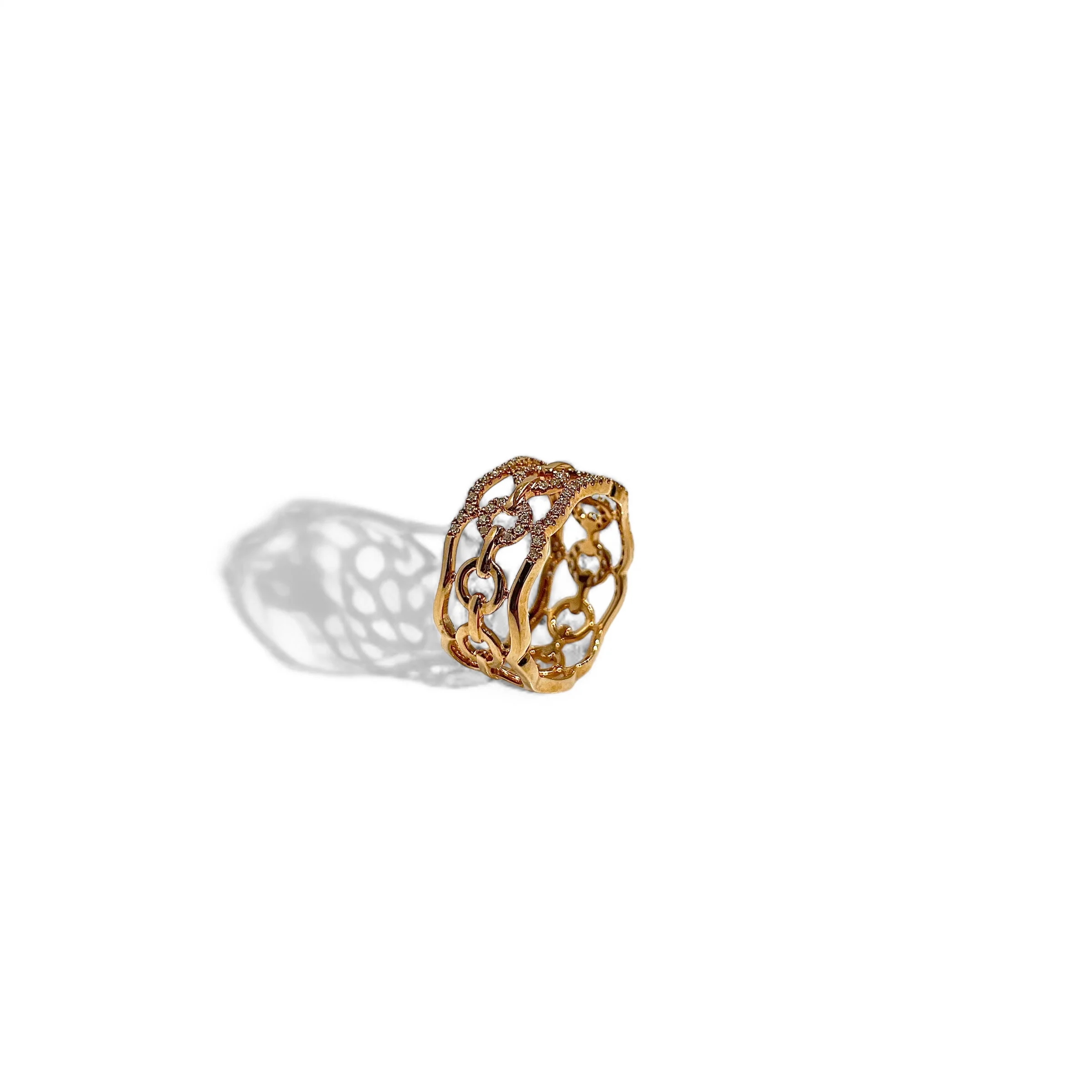 OEM женские ювелирные изделия 925 стерлингового серебра 10K 14K 18k золото 750 розовое кольцо с бриллиантами
