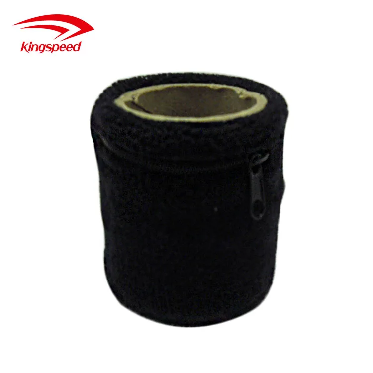Wholesale Custom Tennis Sport Wrist Band Money Wallet Pouch Sweat Wristband With Zipper Pocket