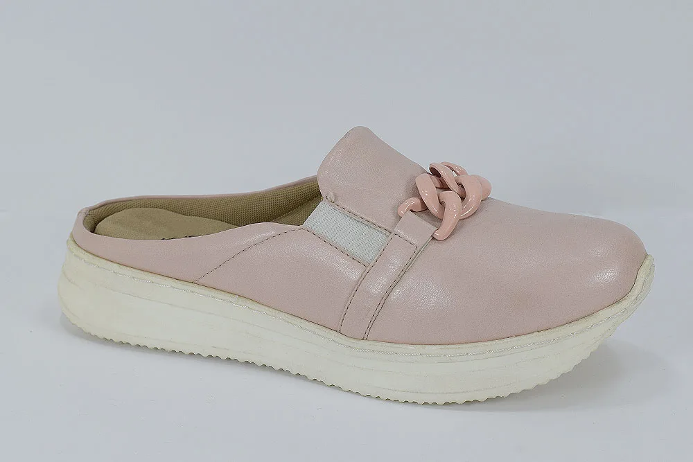 Wholesale mule shoes for women loafers walking style shoe best quality synthetic leather moccasin for women with buckle design