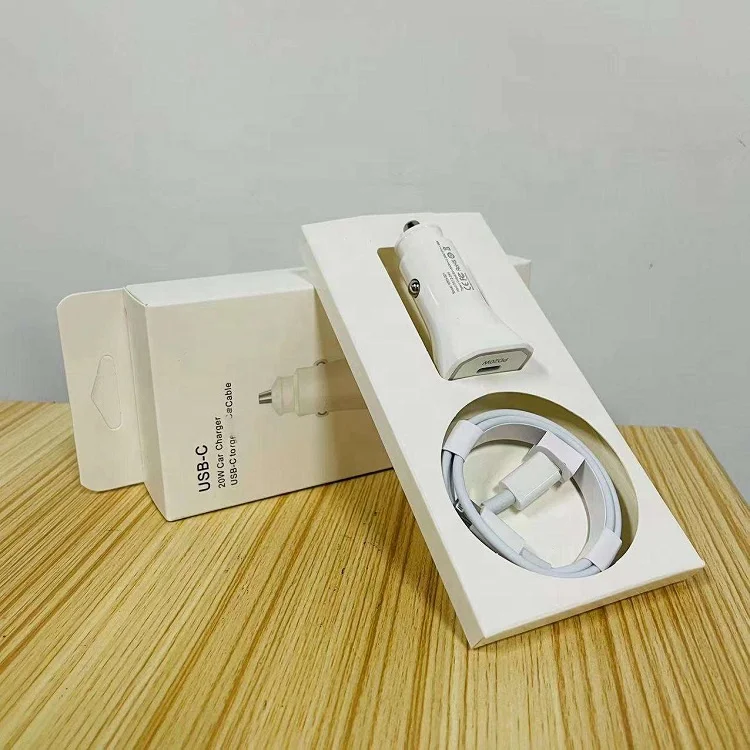 Top Selling Products 20W PD Original Fast Charging Car Charger With Cable Type C Car Mobile Charger For iPhone  12 13 14