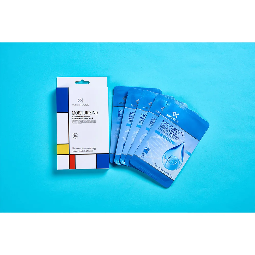 MARINECOS Marine Pure Collgaen Essence Mask Pack (5 Sheet-1Pack_4Types) High Quality and Hot Selling Made In Korea Best Selling