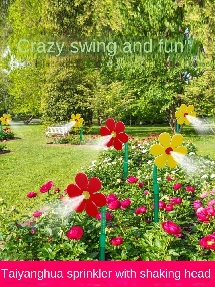 360 Degree Funny Dnace Flower Plant Water Irrigation Sun Flower Garden Sprinkler