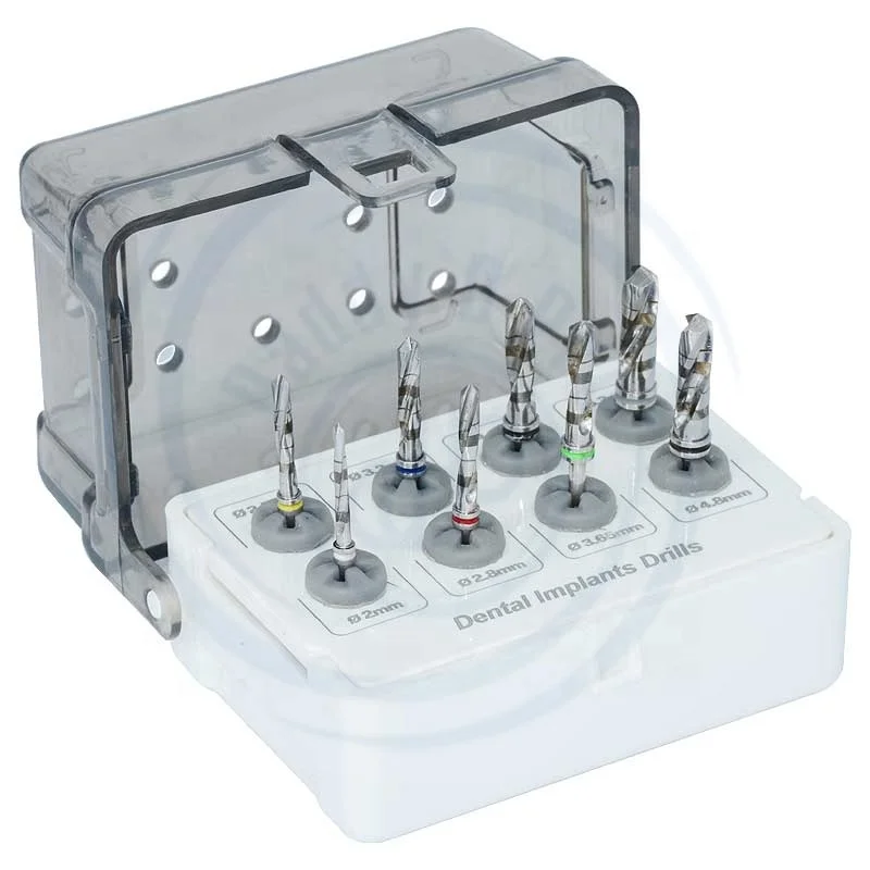 Dental Burs Drill Dental Implant Surgical Drills Kit Dental Implant Screw Removal Kit Basic Tools Ratchet Hex Drivers Parallel P