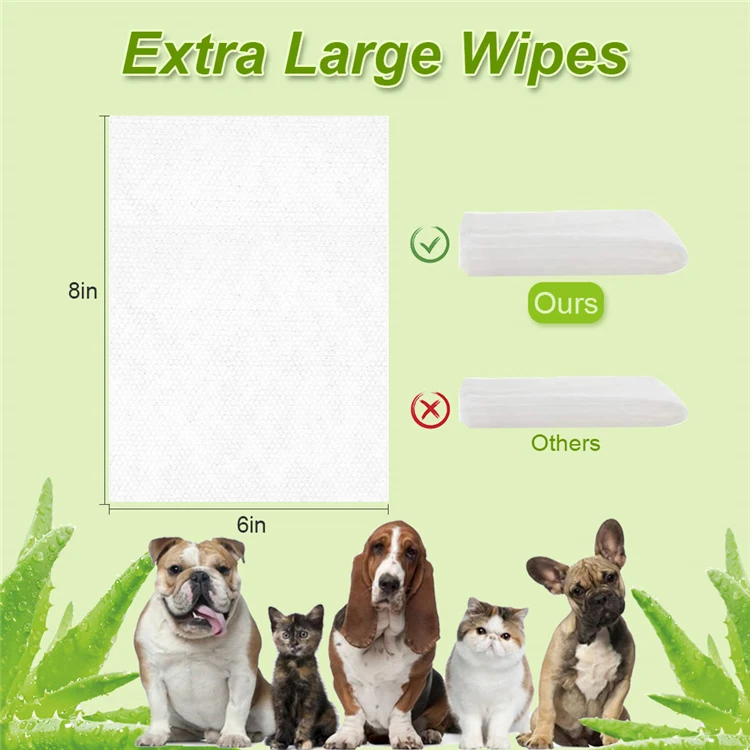 200Pcs China Cheap Dog Tear Stain Remover Wipes Thickened Pet Wet Wipes for Dog