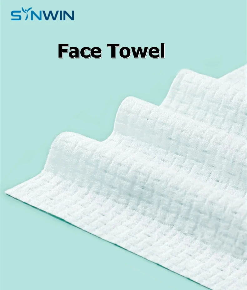 White 100% cotton facial towel disposable face towel for spa beauty