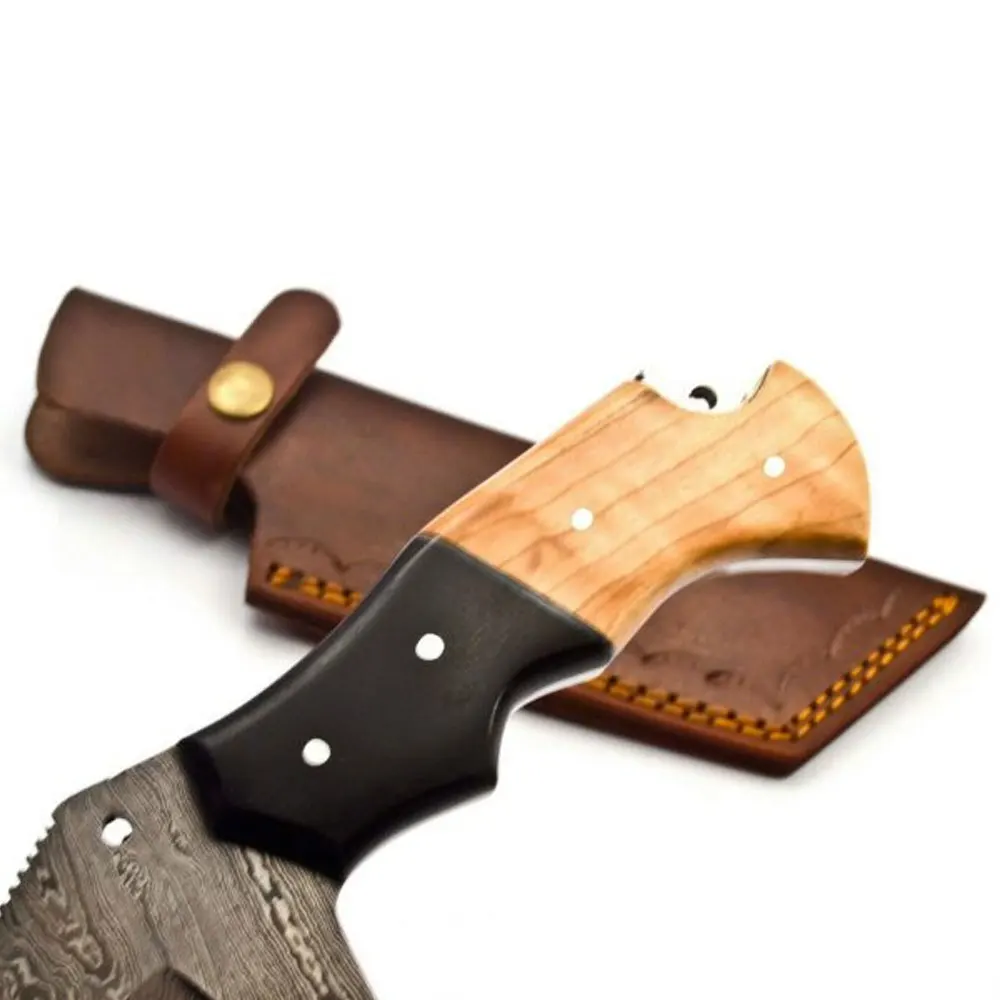 9inches Factory Wholesale Pocket Knife Steel Head 3Dprint Pattern And Natural Flower olive Wood Handle