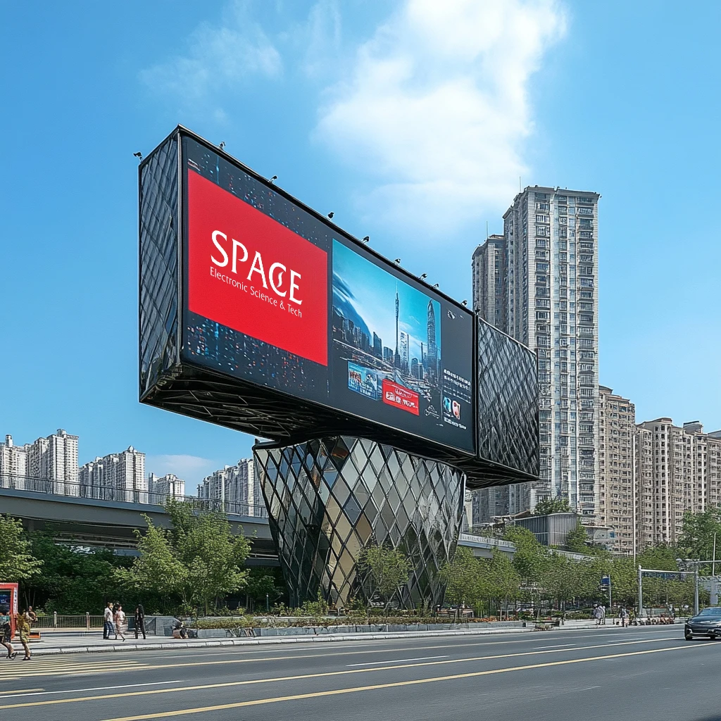 High Quality Outdoor Billboard with Lar Advertising Pillar Light Box Display