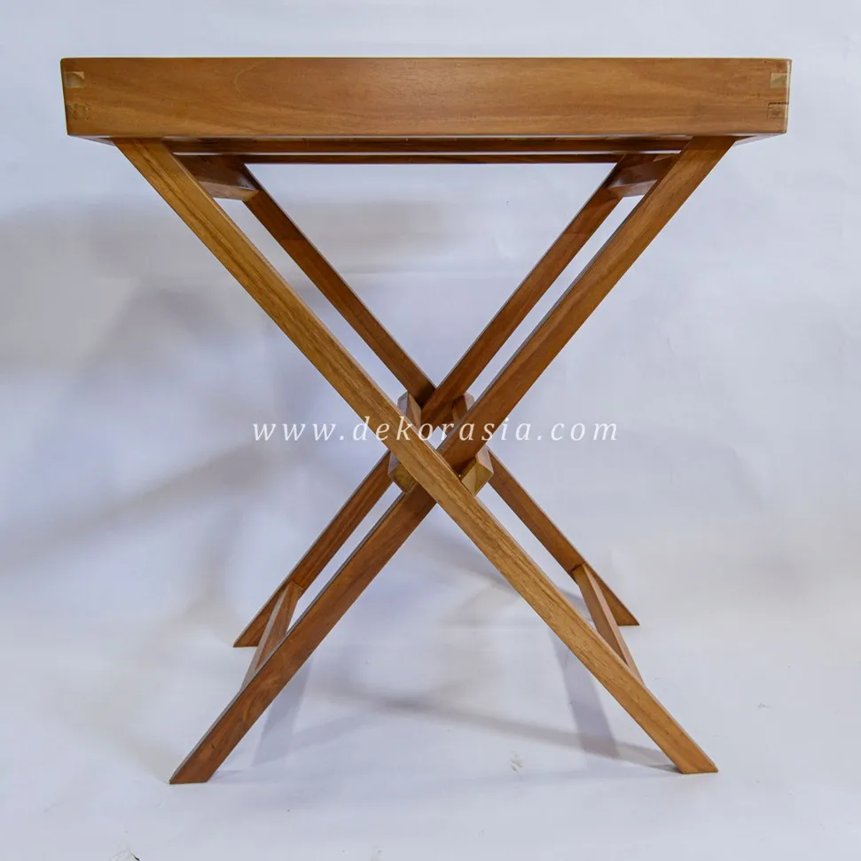 Wooden Tray with Stand, Wooden Furniture for Home Decoration, Bar Decor Table Wood Tray Stand