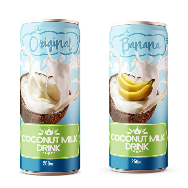 OEM кокосовый молочный напиток консервированный 250 мл от Ben Tre vietnam-бесплатный образец-бесплатный дизайн