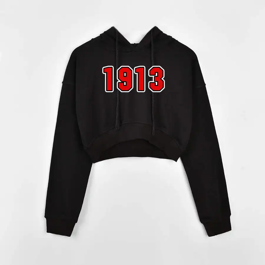 Кроп-Толстовка DST Delta Sigma Theta с греческими буквами crest sorority