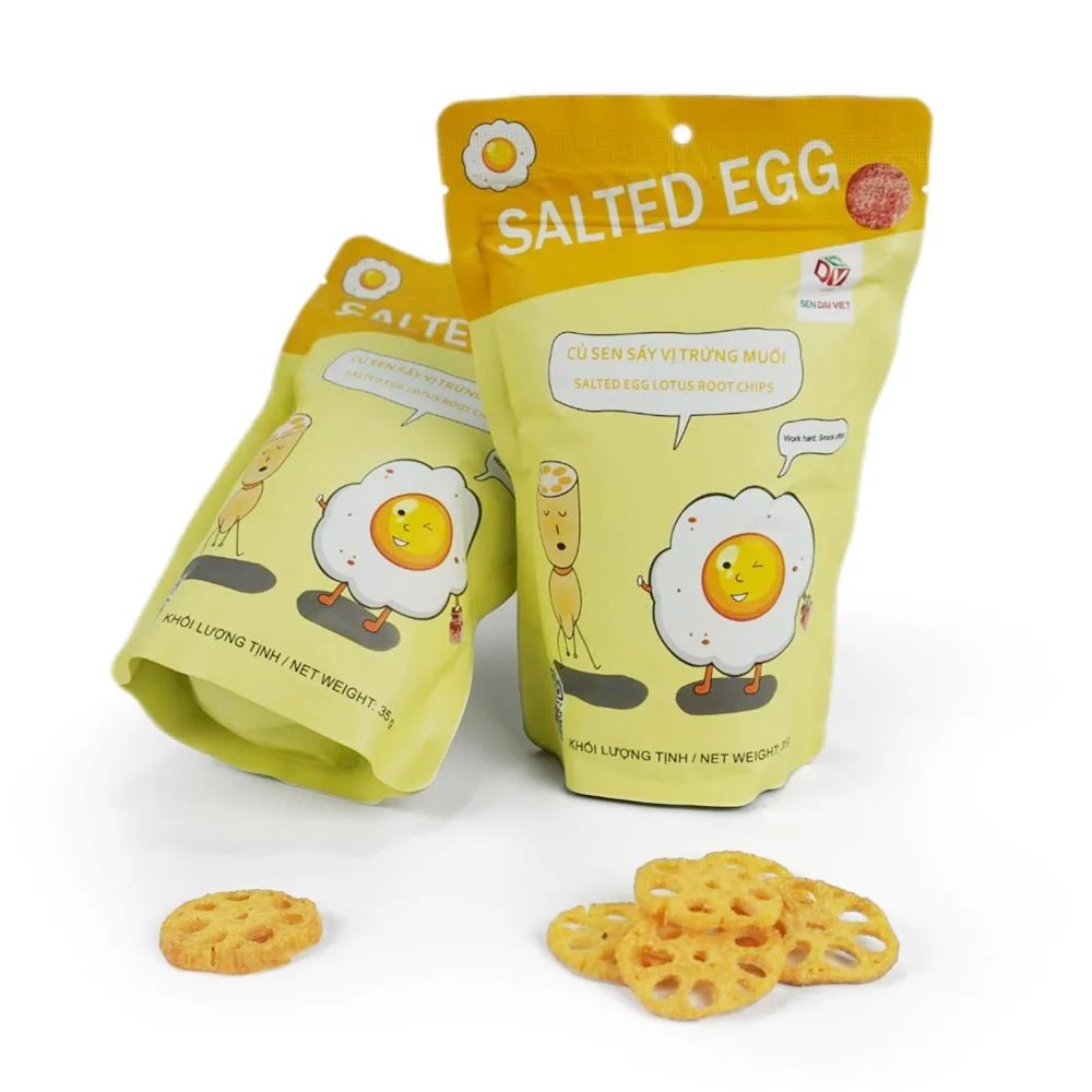 Wholesale High Quality Chips Salted Egg Flavors Fried Delicious Taste Salty Vegetables Seasoning Flavor Lotus Root