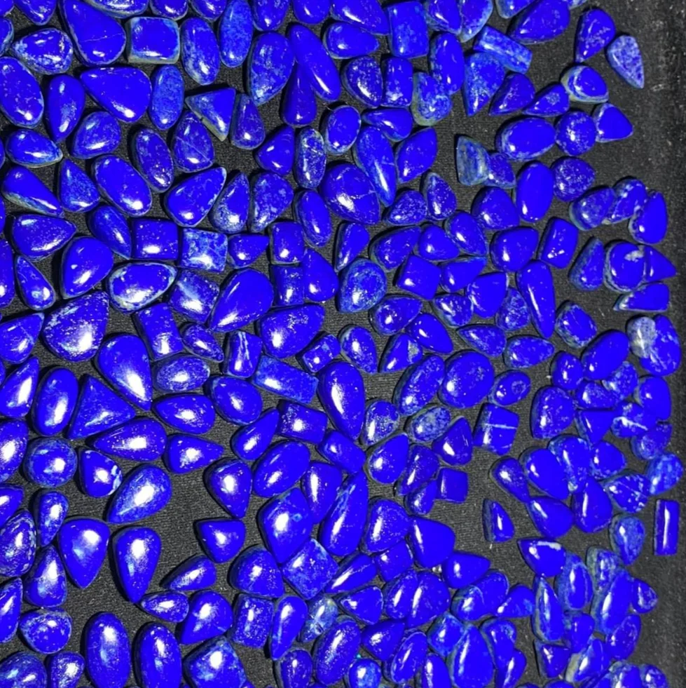 Fabolous Royal Blue Lapis Lazuli Cabochon Gemstone Lot Wholesale Lot Low Price Mix Shape Bulk Cabochon for Making Jewelry