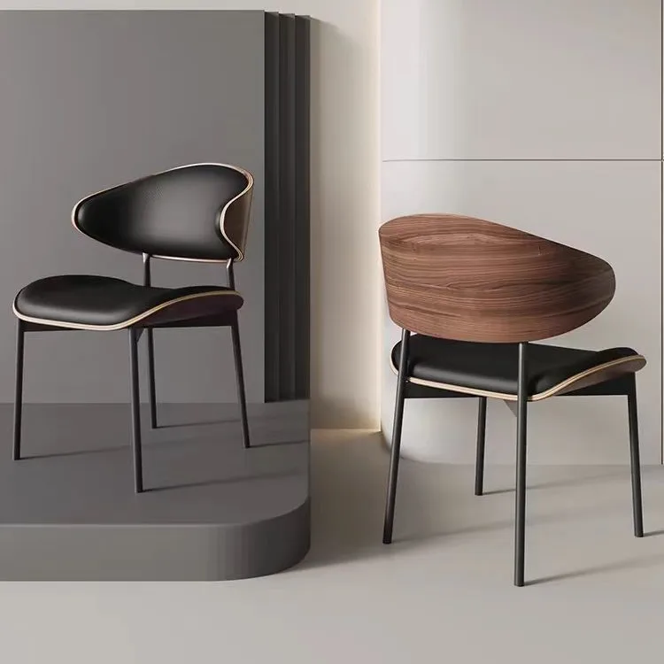 Manufacturers Direct Selling Cafe Leather Dining Chairs Home Furniture Metal Frame Modern Velvet Leather Chairs Dining Furniture