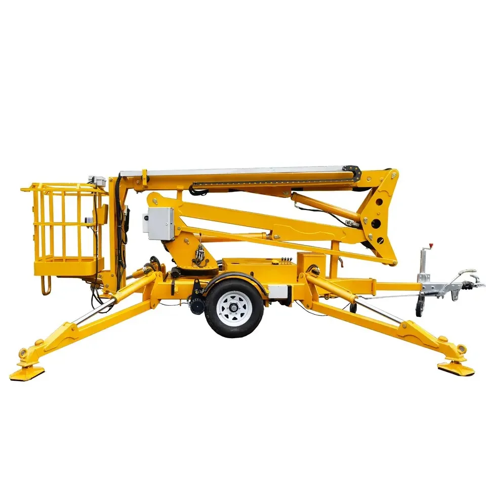 Mobile Portable Aluminum Cherry Picker 22m Four-wheel Dive Lift Table Electric Aerial