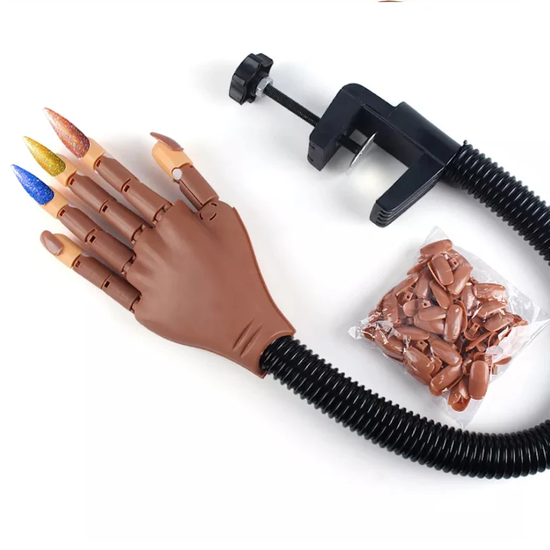 Hot sale Professional 100pcs Flexible Movable Nail Tools Kits Nail Training Practice Hand for Acrylic Nails