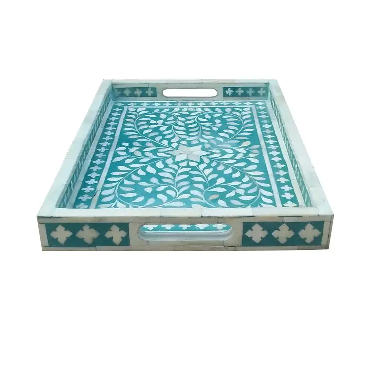 Trendy design Bone Inlay Luxury Serving Tray Food Serving Tray for Worldwide Exporter and Supplier At Cheap Price