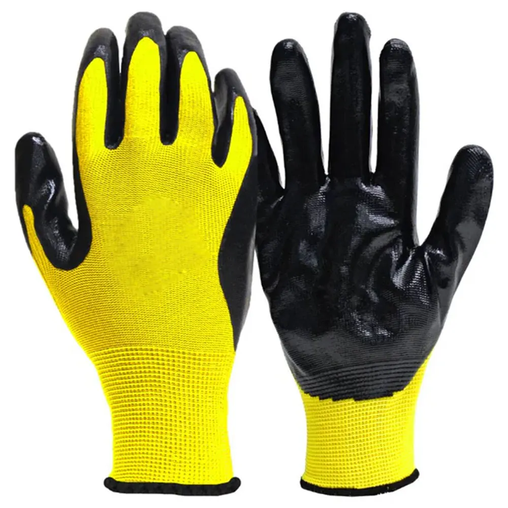 2024 New Arrival ODM Work Gloves Safety Gloves with Cotton Liner Rubber Material Reinforced Index Finger Made of Split Leather