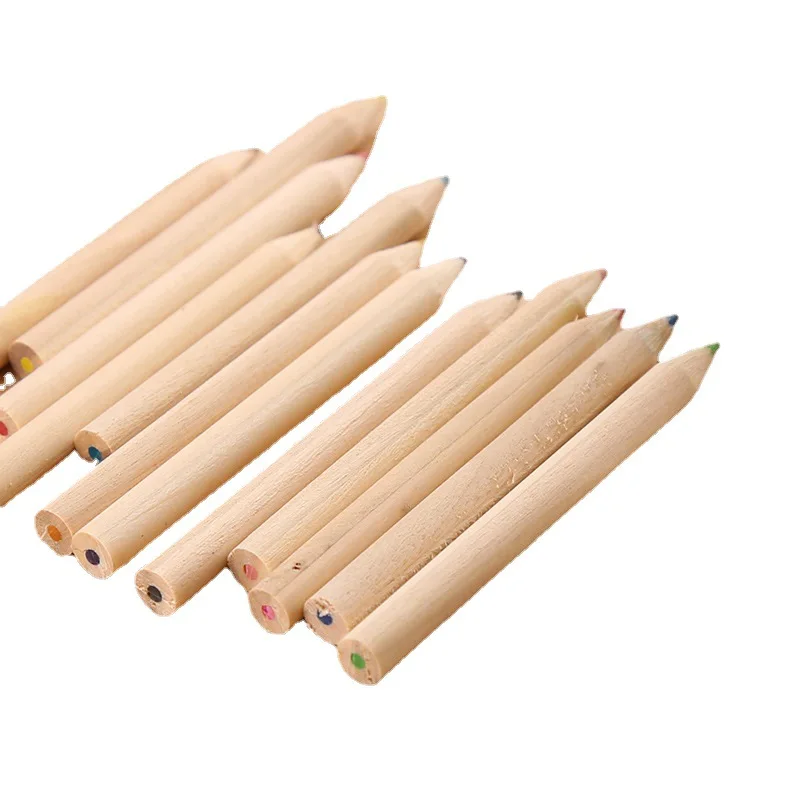 High quality barrel of 12 colored pencils for students and children stationery