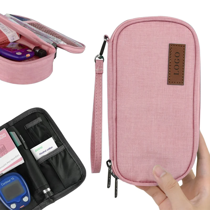 Custom Portable Diabetic Medication Organizer Bag Insulin Cooler Travel Carrying Case Mini Medication Cool Box for Travel