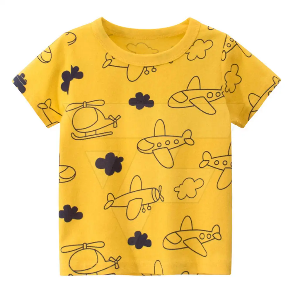Wholesale Casual Boy Cartoon Printing Kids Cotton T Shirts with Reasonable Price