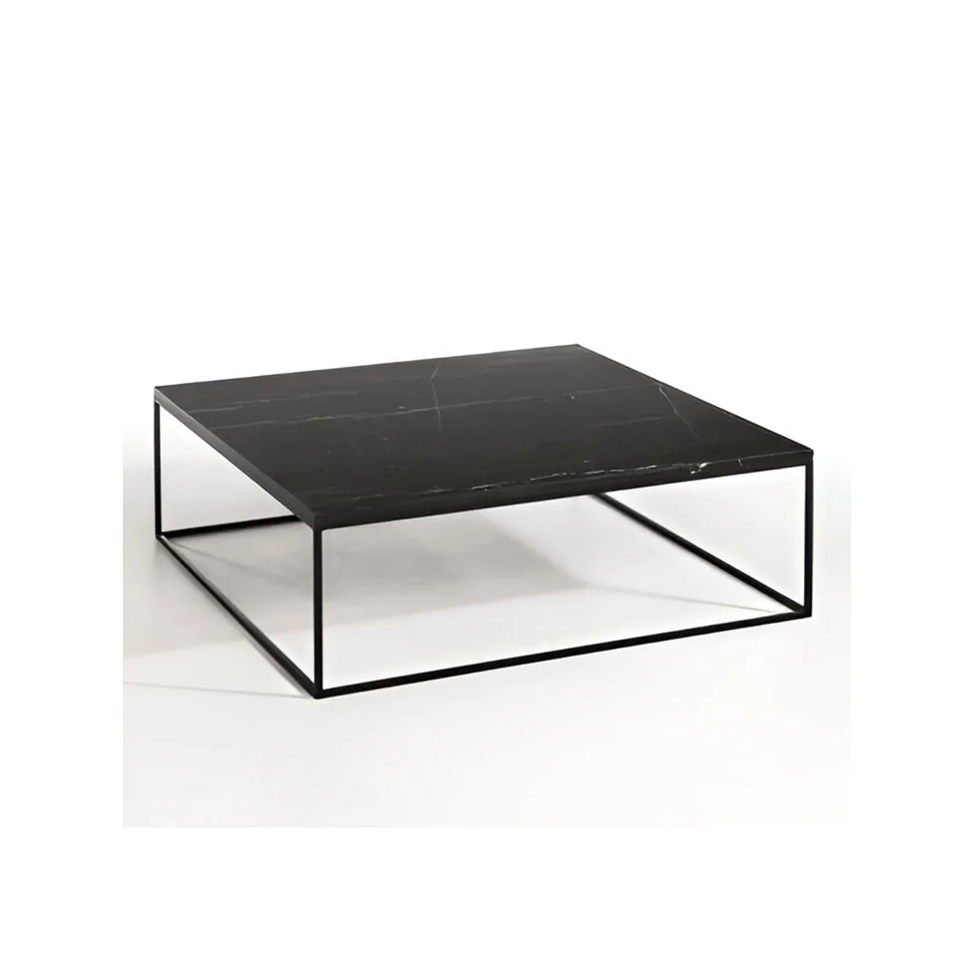 Modern Style Marble Top Nesting Coffee Table Golden Color for Living Room Dining Room