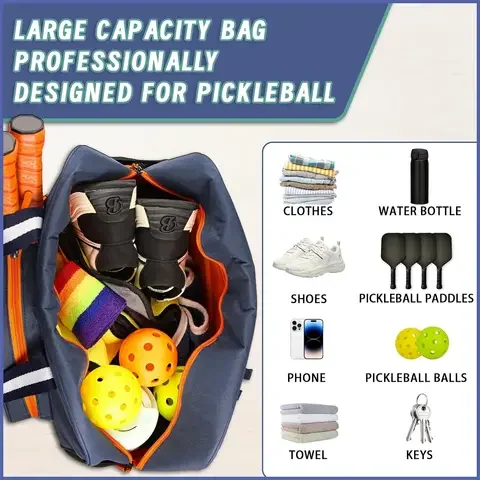 Custom Adjustable Shoulder Sports Pickleball Sling Bag Racket Tennis Padel Tote Carry Bag Pickleball Bag