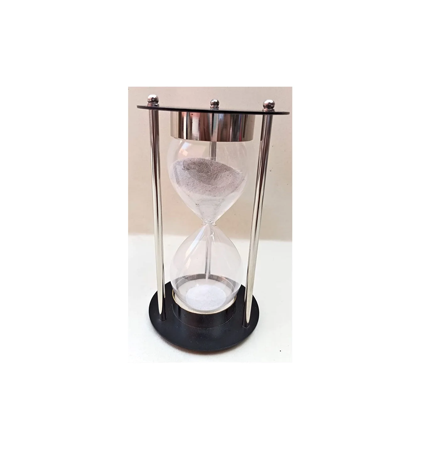 Hot Sale Time Hourglass Decoration Gold plated Creative Metal Glass Hour Sand Timer Sand Clock In Customized Design For Decor