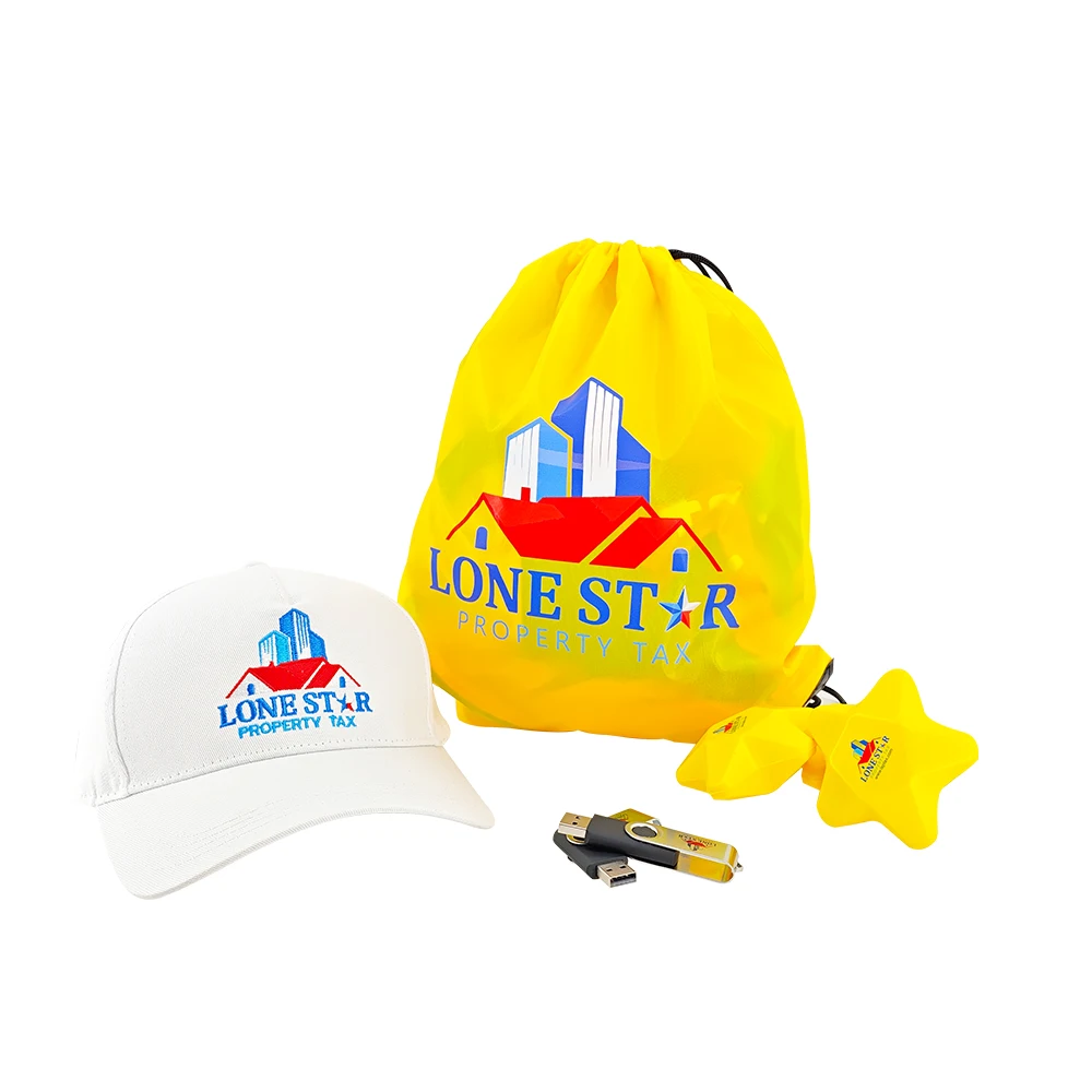 AI-MICH Factory Wholesale Promotional Gift Set Drawstring Bags Caps Flash Disk PU Stress Ball For Events Promotional Gift Set