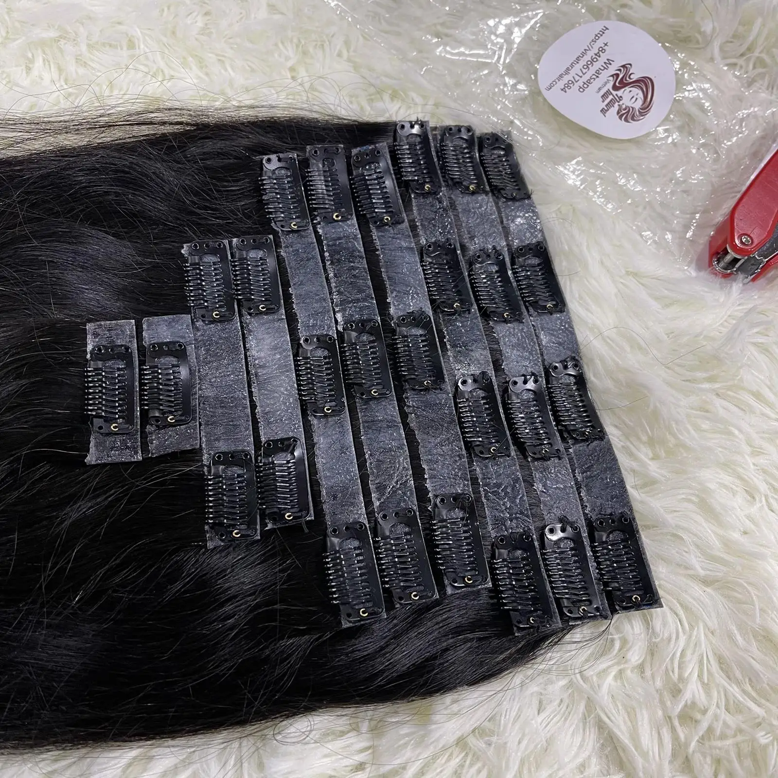 Clip in tape hair cuticle aligned virgin natural straight hair extensions remy human hair extensions tape machine vendors