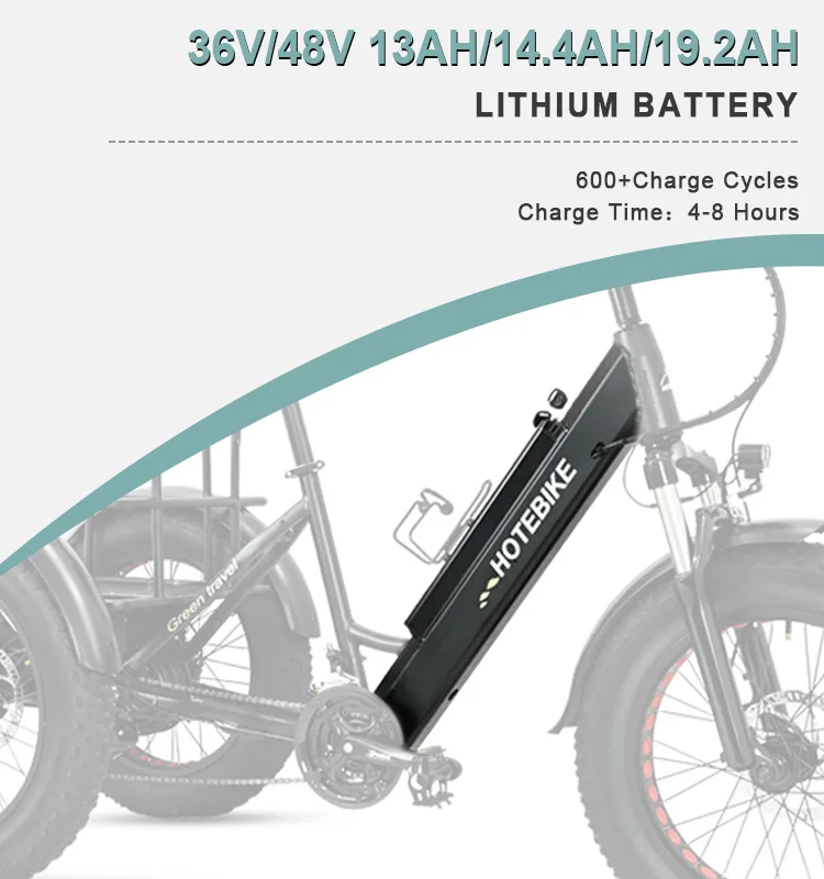 HOTEBIKE cargo bike made in zhuhai China  electric cargo bikes e delivery cargo urban family long tail carriage bicycle