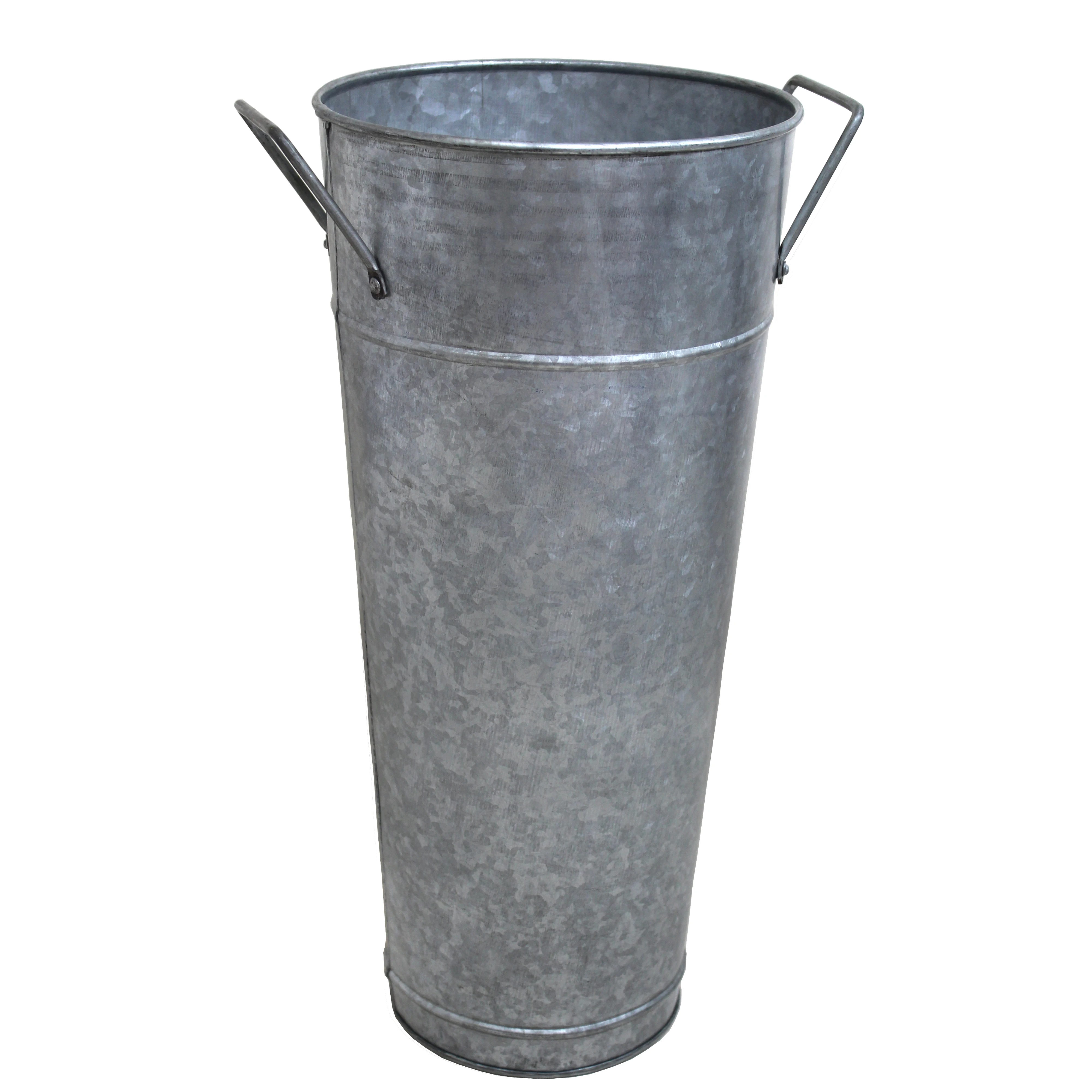 Galvanized Round Bucket Garden Planter For large Floor planter pot with highest quality handmade from Indian supplier