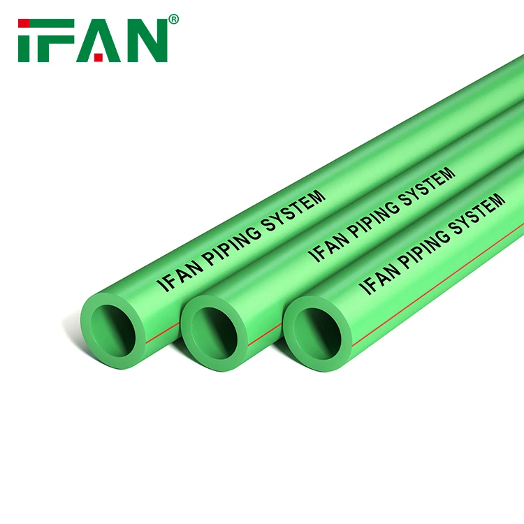 IFAN EN 15874 Customizable PPR Types Of Plastic Water Pipe 20-160mm PPR Pipe White Yellow Gray Blue Green Brown Plastic Pipe