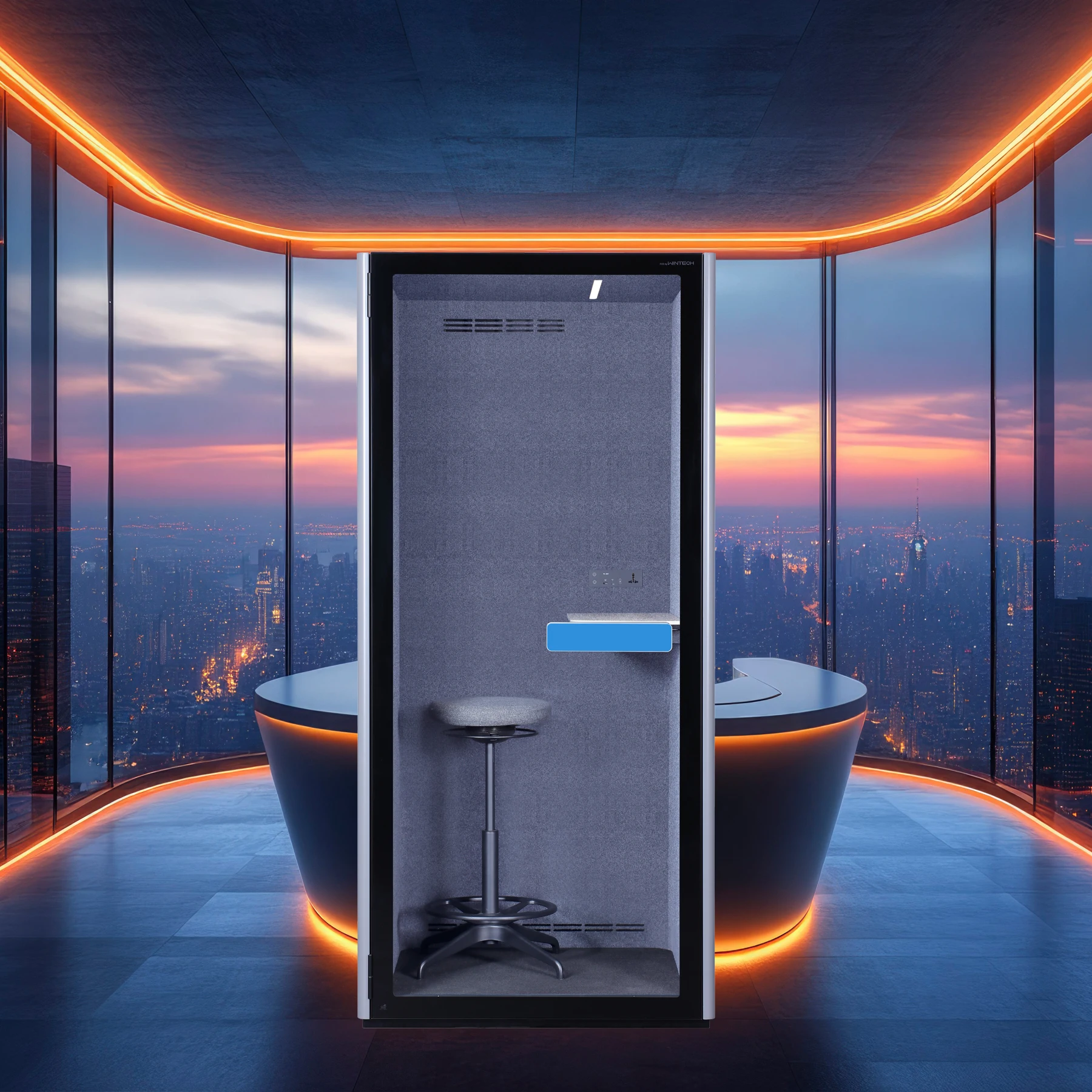 Winpod S POD 2.0 Acoustic Phone Booth Smart Office Meeting Soundproof Steel Table Socket Improved Work Home Bedroom Office