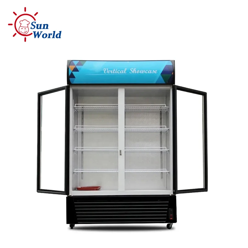 Glass Door display Refrigerator Beer Beverage Vertical Freezer Refrigerator Pepsi Beverage Refrigerator for commercial use