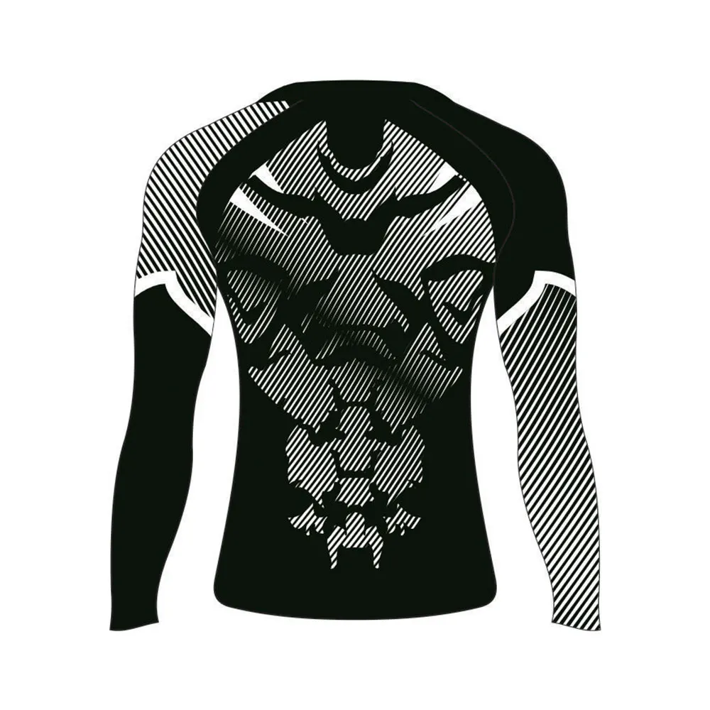 Factory Custom OEM Design Mens Compression Mma Rash Guards Custom Sublimated Printed Rash Guard