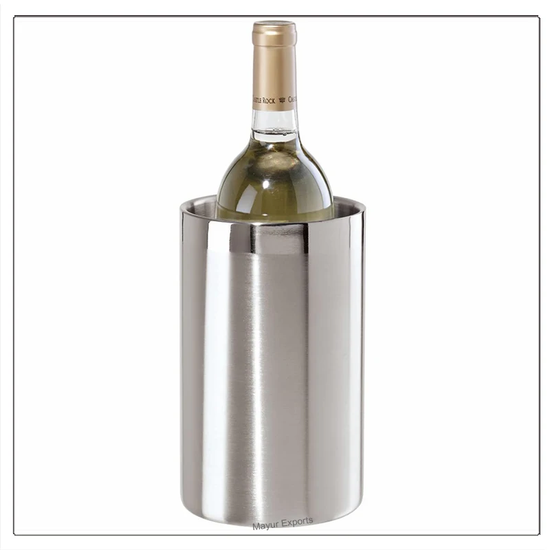 Stainless Steel Wine Cooler Metal Double Wall Insulated Wine Cooler