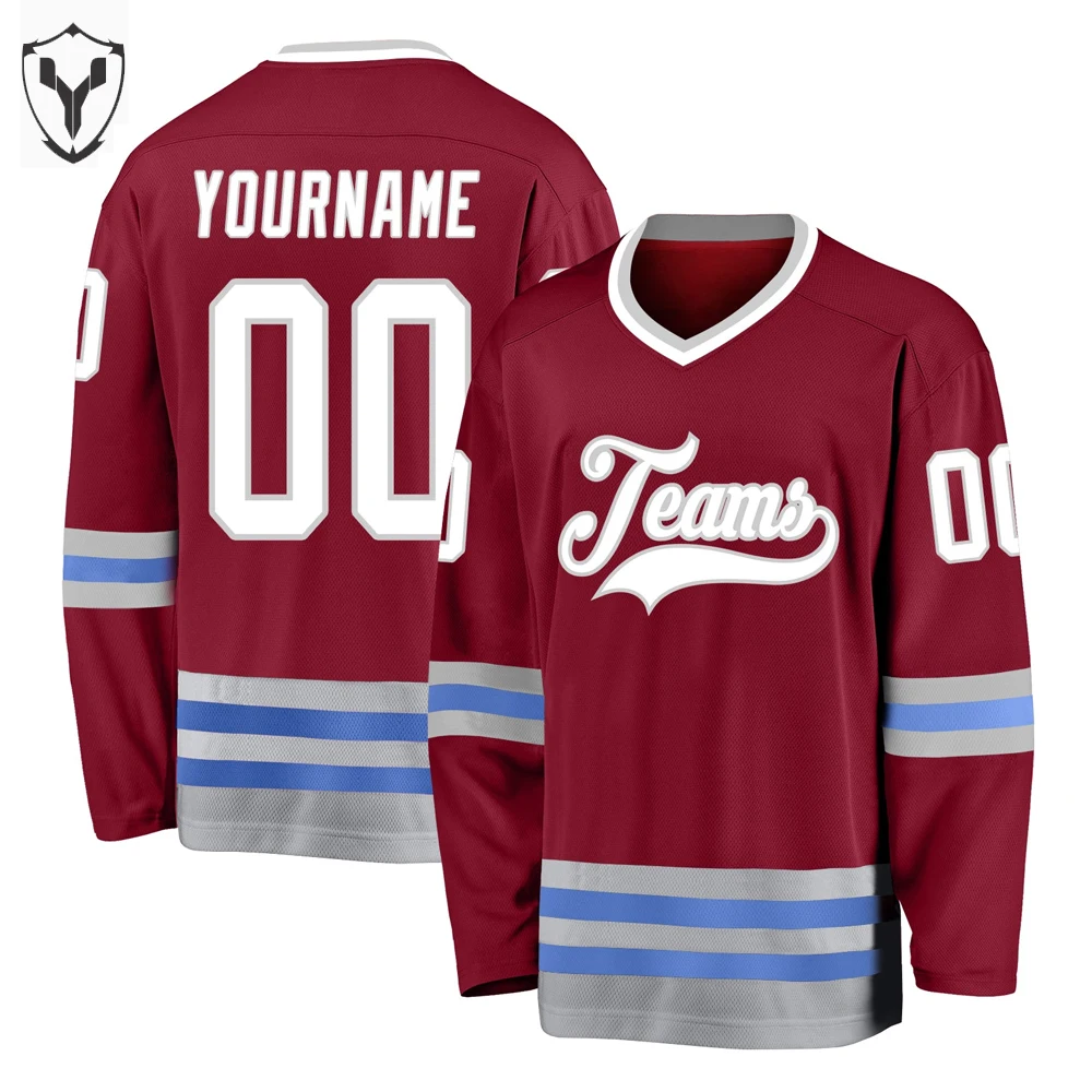 OEM Manufacture Solid Color Navy Neon Green-Pink Best Quality New Style Fully Customized Sublimation Print Ice Hockey Jersey Men
